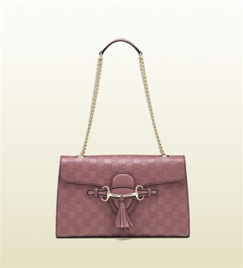 gucci pink bag guccissima|gucci emily guccissima shoulder bag.